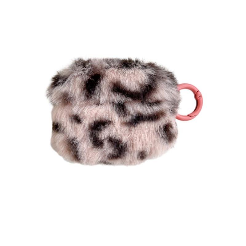 Custodia AirPods Pro 2 in peluche in stile leopardo