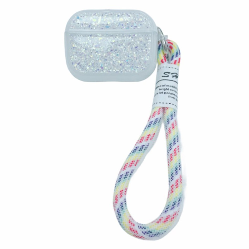 Custodia con cordoncino glitterato per AirPods Pro