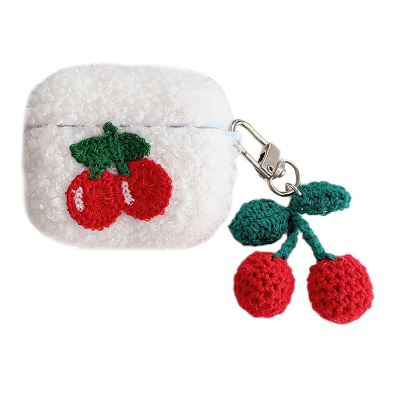 Custodia AirPods 3 Plush Cherry con ciondolo