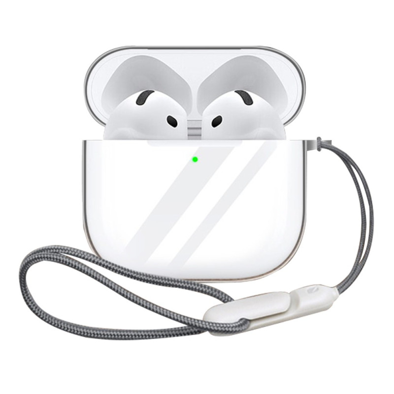 Custodia trasparente per AirPods 4 con cinturino