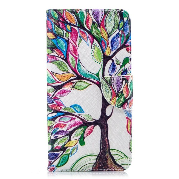 Custodia iPhone XS Smart Colorful Tree