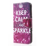 Custodia per iPhone XR Keep Calm and Sparkle