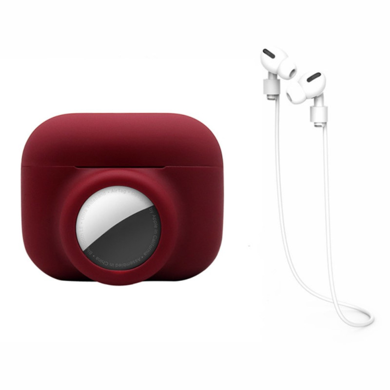 Custodia 2 in 1 per AirPods Pro e AirTag in silicone