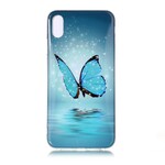 Custodia per iPhone XR Butterfly Blue Fluorescente