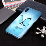 Custodia per iPhone XS Max Butterfly Blu Fluorescente