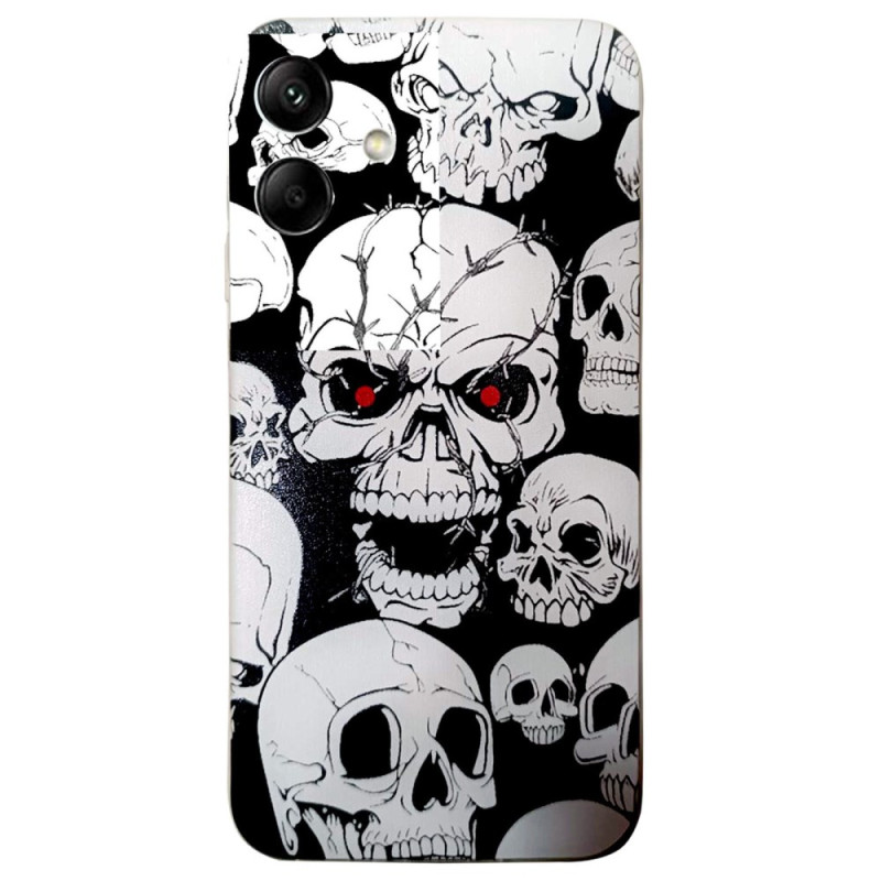 Custodia con motivo stampato per Samsung Galaxy A06 Skulls