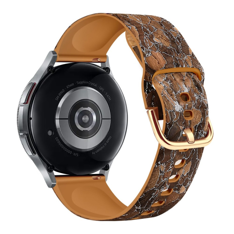 Samsung Galaxy Watch6/5/4 / Cinturino classico in pelle di legno