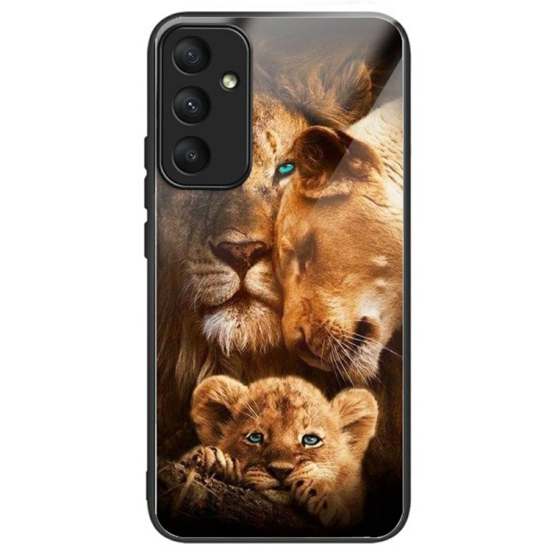 Samsung Galaxy A26 5G Custodia in vetro temperato Famiglia di leoni