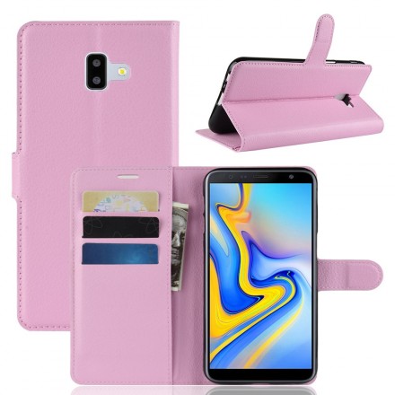 Samsung Galaxy J6 Plus Custodia in similpelle Lychee