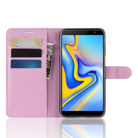 Samsung Galaxy J6 Plus Custodia in similpelle Lychee