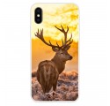 Custodia per iPhone XS con cervo e paesaggio