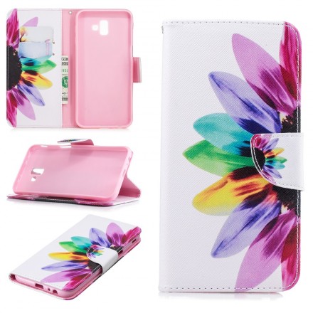 Custodia per Samsung Galaxy J6 Plus con fiori acquerellati Custodia per Samsung Galaxy J6 Plus con fiori acquerellati