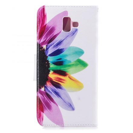 Custodia per Samsung Galaxy J6 Plus con fiori acquerellati Custodia per Samsung Galaxy J6 Plus con fiori acquerellati