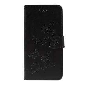 Samsung Galaxy A7 Custodia con cinturino con farfalle e fiori