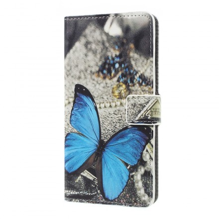Samsung Galaxy A7 Custodia a farfalla blu