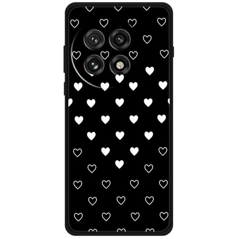 Coque OnePlus 13 Cœurs Blancs