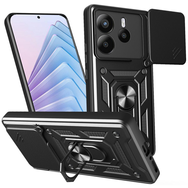 Custodia per Xiaomi Redmi Note 14 5G Protezione e supporto per fotocamera scorrevole