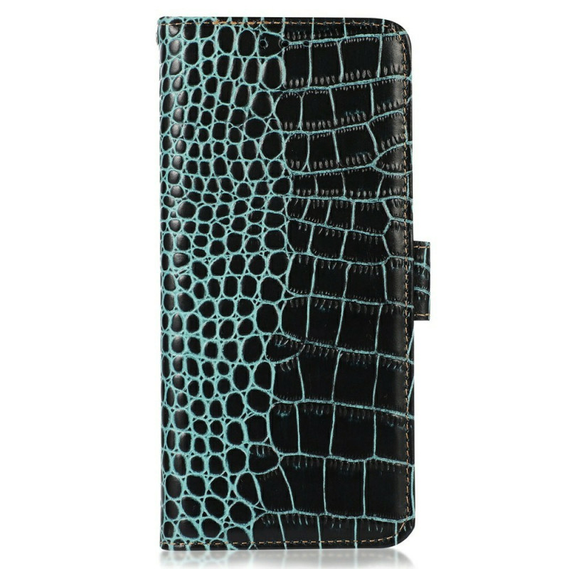 Honor Magic 7 Lite / X9c Custodia in pelle con texture coccodrillo