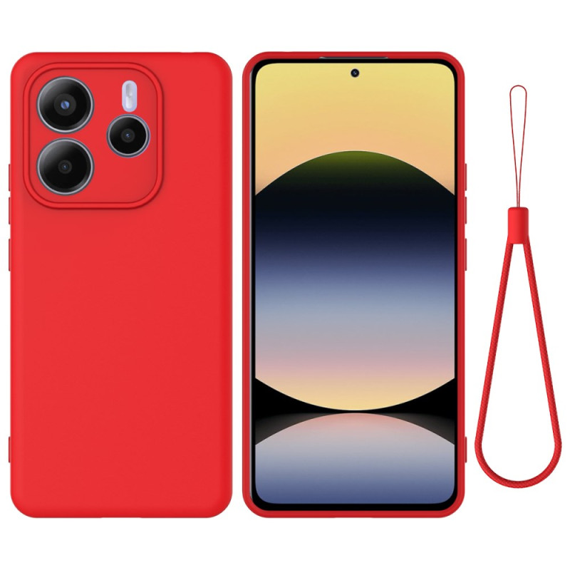 Xiaomi Redmi Note 14 5G Custodia con cinturino in silicone liquido