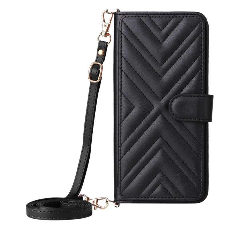 Custodia Xiaomi Redmi Note 14 4G Premium Wallet con cinturino e tracolla