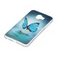 Samsung Galaxy J6 Custodia a farfalla blu fluorescente
