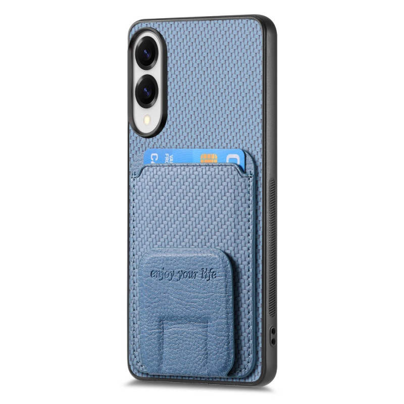 Custodia per Samsung Galaxy S25 Edge con struttura in fibra di carbonio e supporto integrato