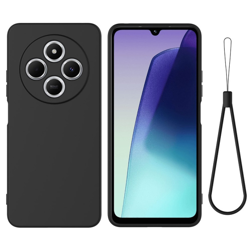 Xiaomi Poco M7 5G Custodia in silicone liquido con cordoncino