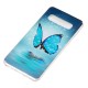 Samsung Galaxy S10 Custodia a farfalla blu fluorescente