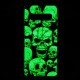 Custodia fluorescente per Samsung Galaxy S10 Caution Skulls