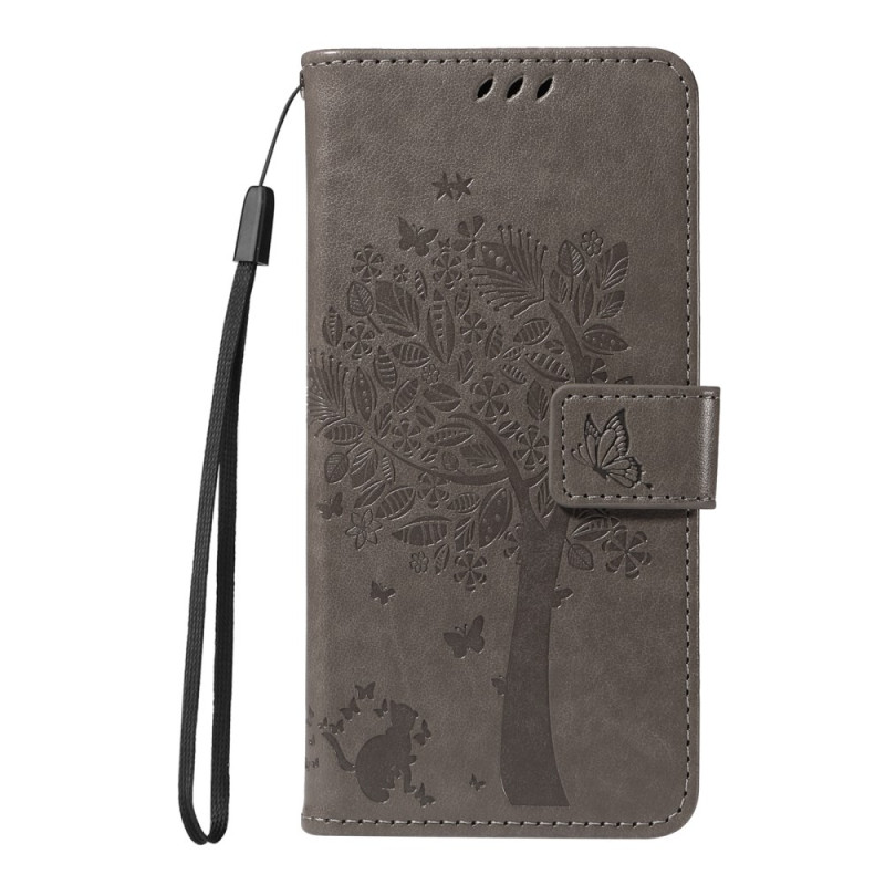 Custodia Oppo A5 Pro 5G Albero e gatto