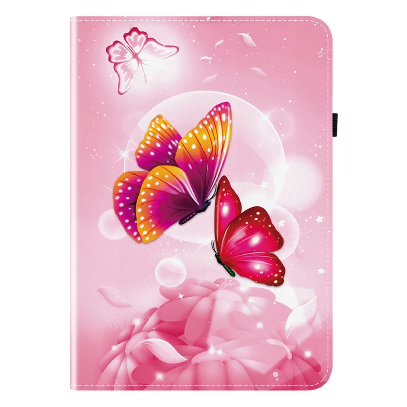Samsung Galaxy Tab S10 Plus / S9 FE Plus / S9 Plus Custodia Rosa Butterfly Design