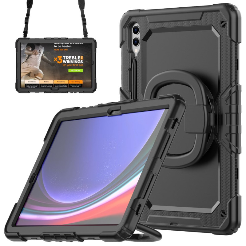 Samsung Galaxy Tab S10 Plus / S9 Plus Custodia protettiva ultra resistente con supporto per stilo e tracolla