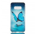 Samsung Galaxy S10 Lite Custodia Butterfly Blu Fluorescente