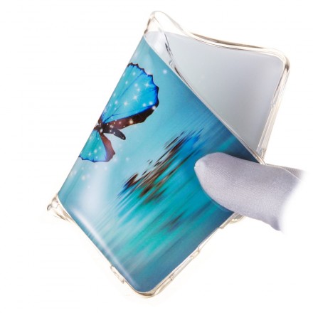 Samsung Galaxy S10 Lite Custodia Butterfly Blu Fluorescente