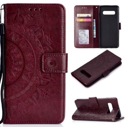 Samsung Galaxy S10 Plus Custodia Mandala Sun Samsung Galaxy S10 Plus Custodia Mandala Sun