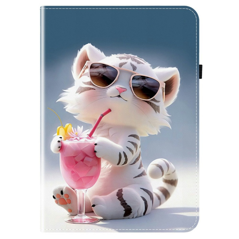 Custodia Samsung Galaxy Tab S10 FE Plus Tiger Cartoon
