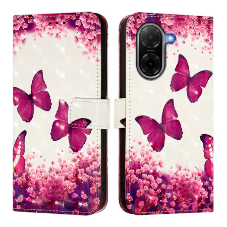 Coprire Poco C71 Farfalle rosa