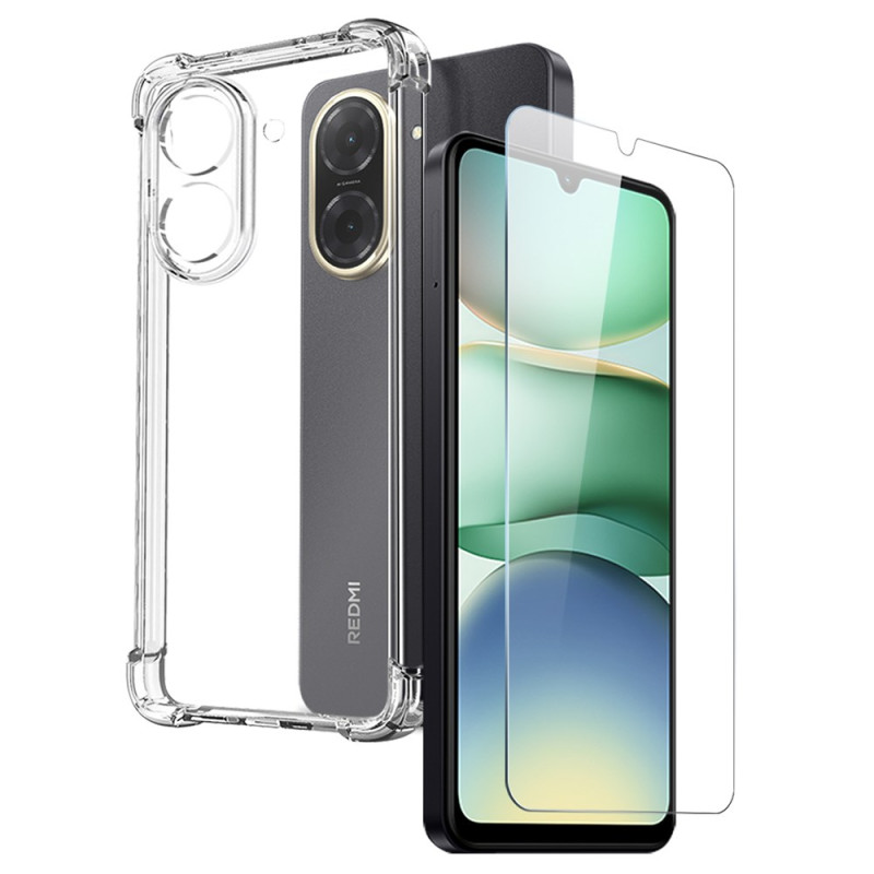 Xiaomi Redmi A5 4G / Poco C71 Custodia trasparente con protezione schermo
 in vetro temperato