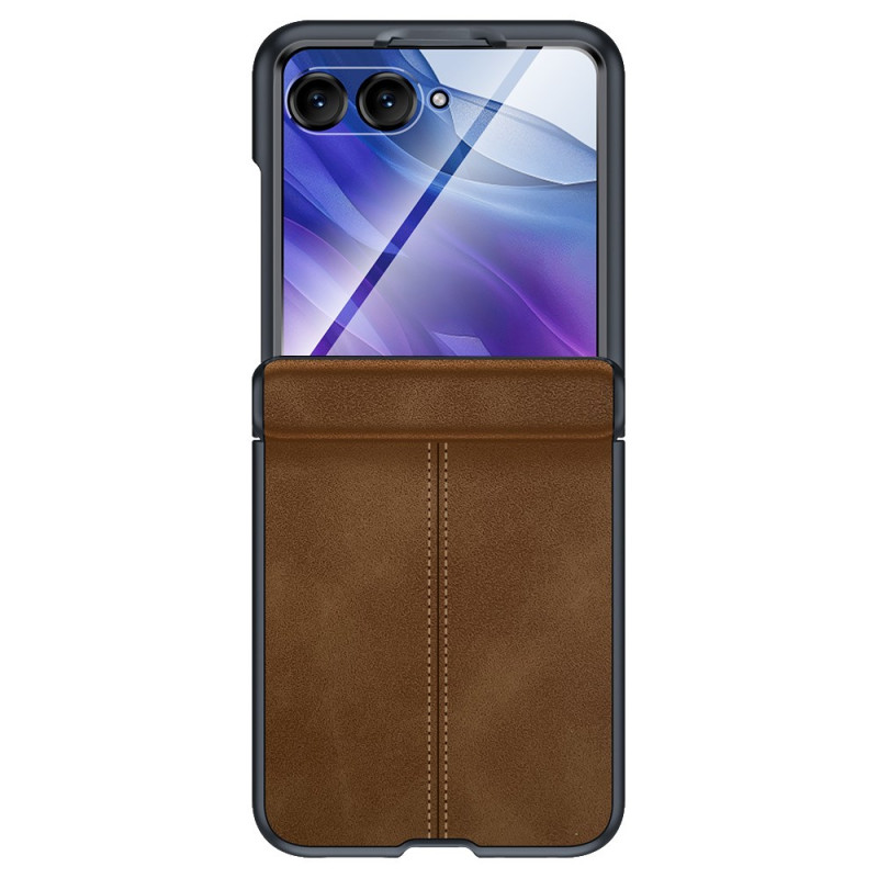 Coque Motorola Razr 60 Ultra Effet Cuir Couture