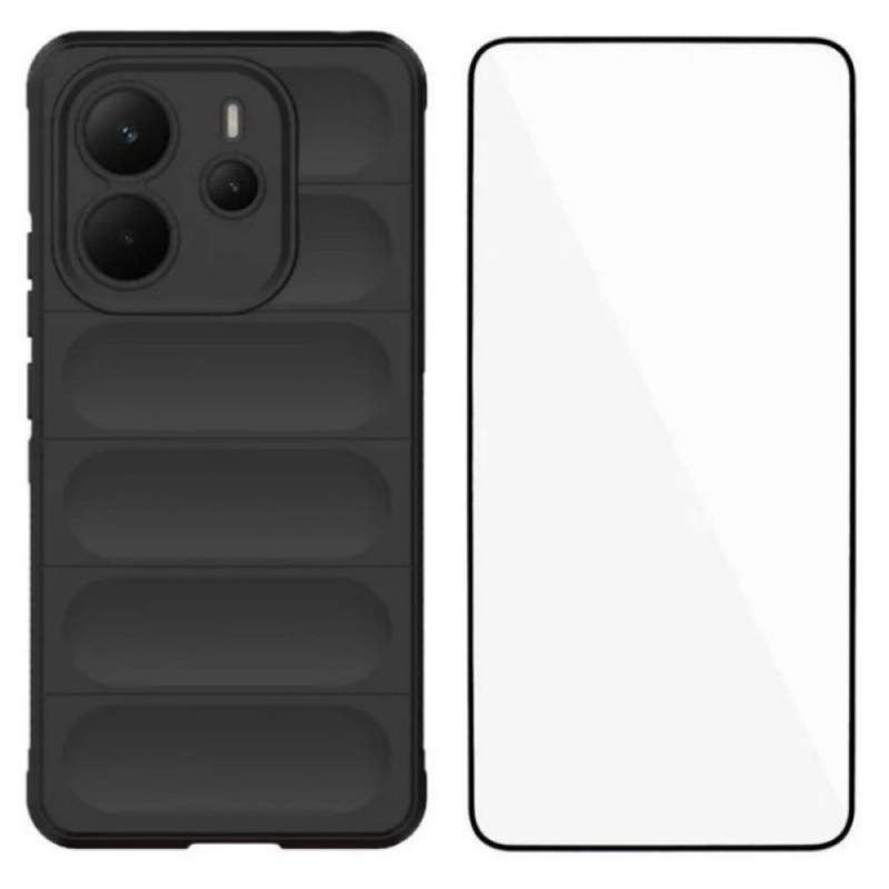 Xiaomi Redmi Note 14 4G Custodia antiscivolo con protezione schermo
in vetro temperato