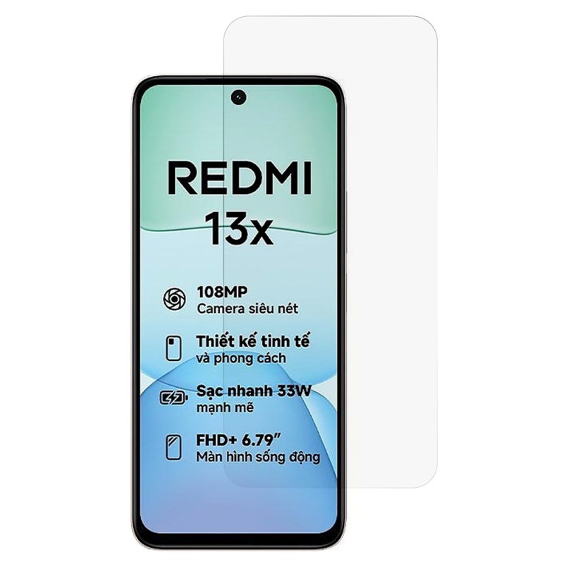 Protezione in vetro temperato per lo schermo di Xiaomi Redmi 13X