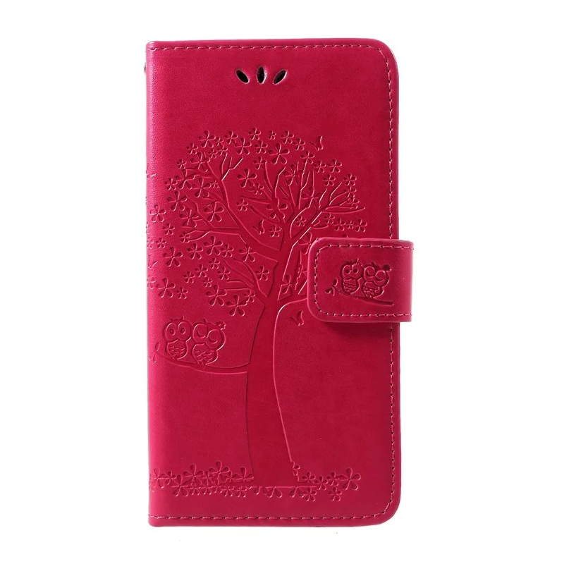 Housse Huawei P30 Arbre et Hiboux à Lanière