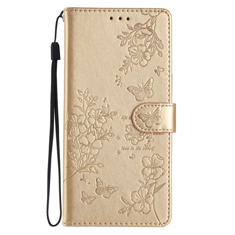 Custodia Honor 400 Lite con stampa floreale e farfalla