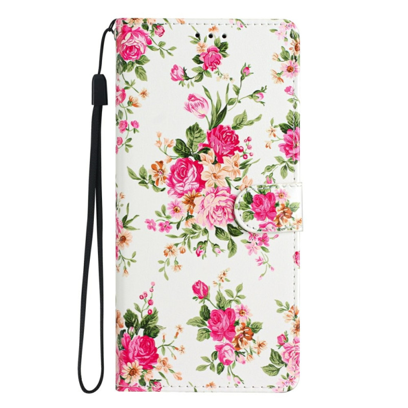 Honor 400 Lite Custodia con motivo floreale rosso