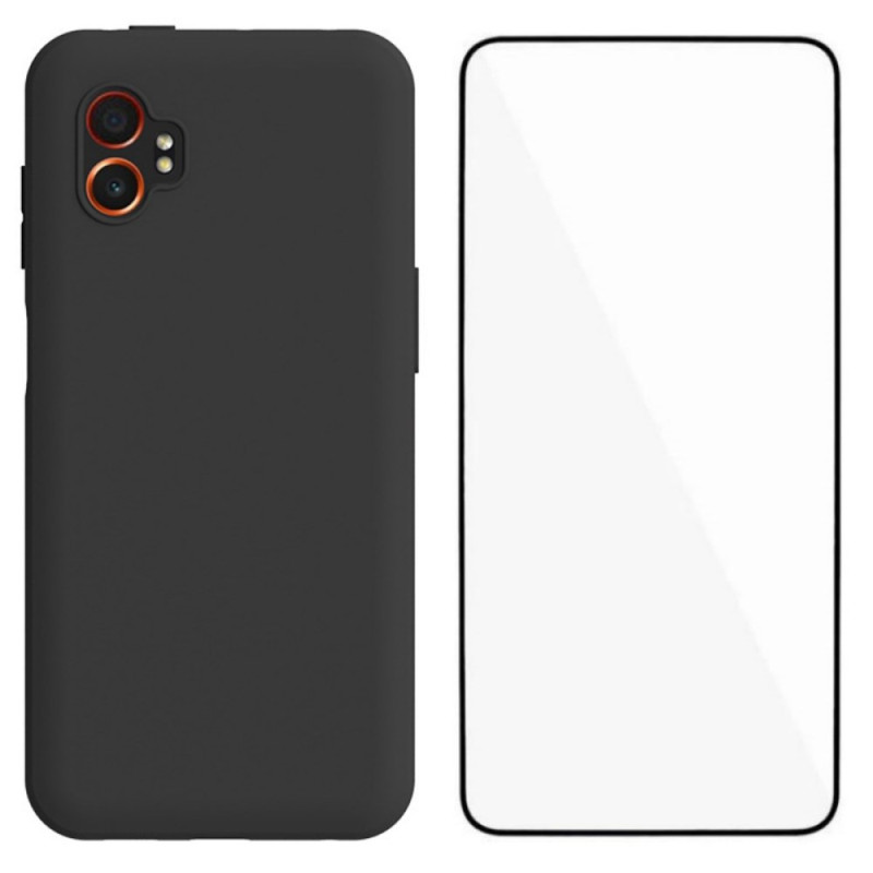 Samsung Galaxy XCover 7 Pro Custodia in silicone con protezione schermo
in vetro temperato