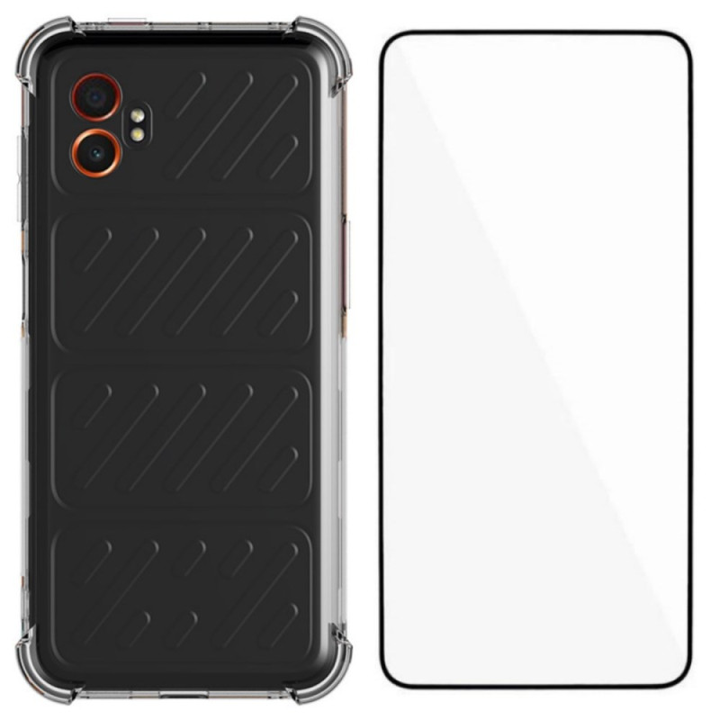 Samsung Galaxy XCover 7 Pro Custodia trasparente rinforzata con protezione schermo