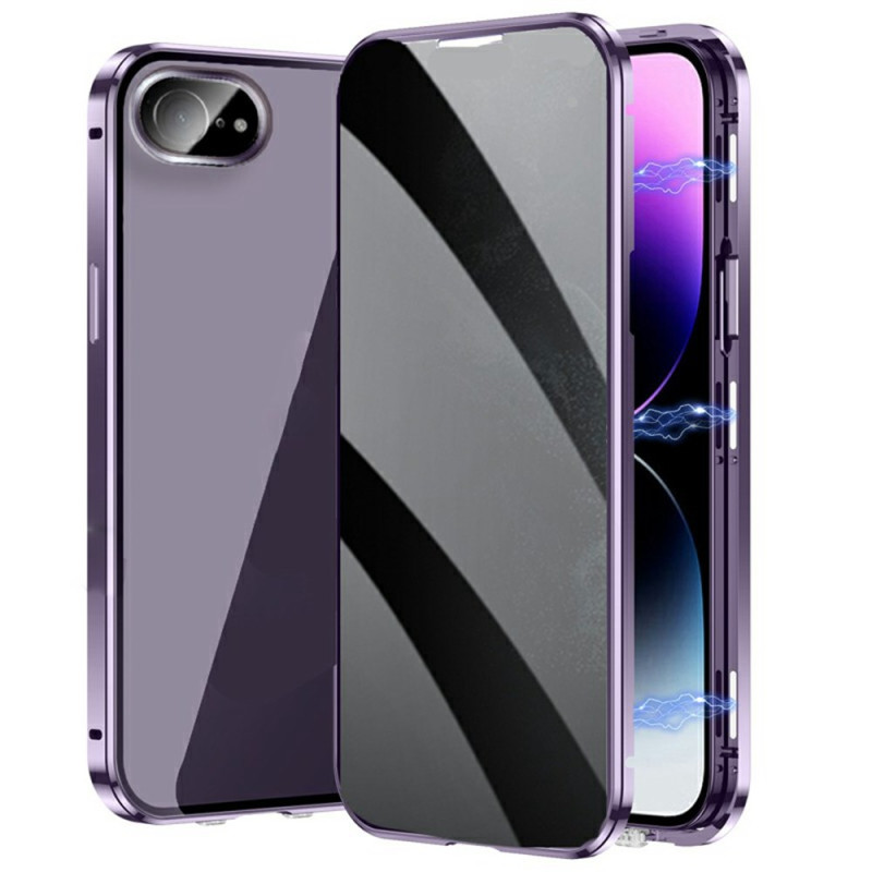 Custodia Anti-Espion per iPhone 16E con vetro temperato su entrambi i lati e supporto
 magnetico in metallo