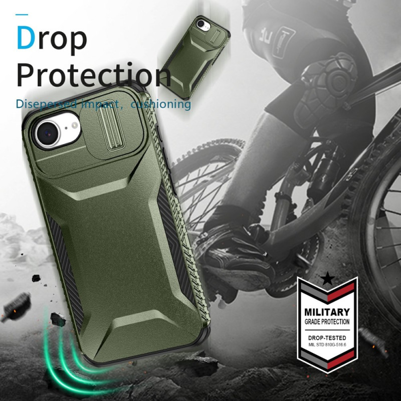 Custodia Robusta Integrale In Metallo E TPU Per IPhone 16e 2025, Con Copriobiettivo Scorrevole, Cavalletto E Protezione Schermo In Vetro Temperato