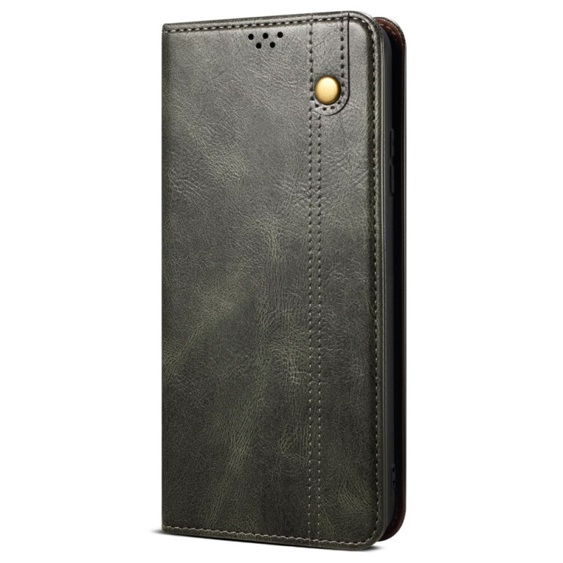 Flip Cover Poco F7 effetto pelle cerosa