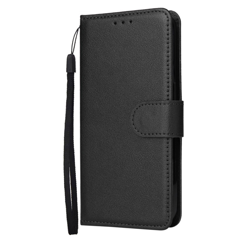 Oppo Reno 14 5G Cover Effetto Pelle Liscia con Cinturino